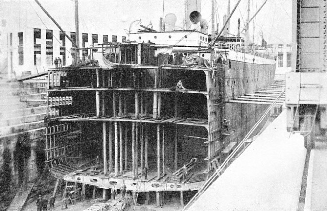 As soon as the stern of the Suevic was salvaged a new bow was ordered from Harland and Wolff