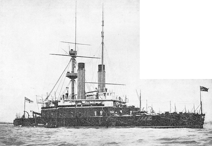 H.M.S. Nile, carried two sets of semaphores on her foremast