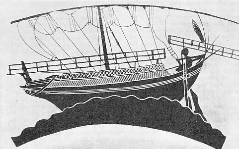 MERCHANT SHIP of about the same period as the galley illustrated above