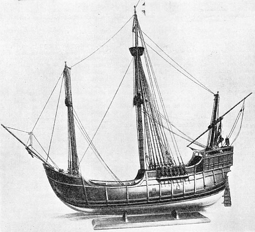 THE SANTA MARIA, a model of Christopher Columbus’s famous ship