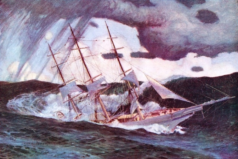 "Broached-to in heavy seas" by Charles Pears