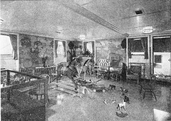 Children’s playroom in the United States liner Washington