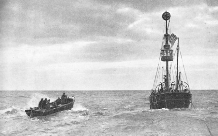 RELIEF FOR THE HELWICK LIGHTSHIP in the Bristol Channel