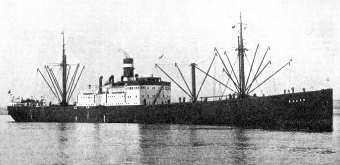 The Baarn is a single-screw vessel of 5,546 tons gross