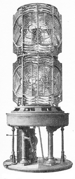 The 500 mm. (19·7-in.) focus sextuple flashing optical lighthouse apparatus