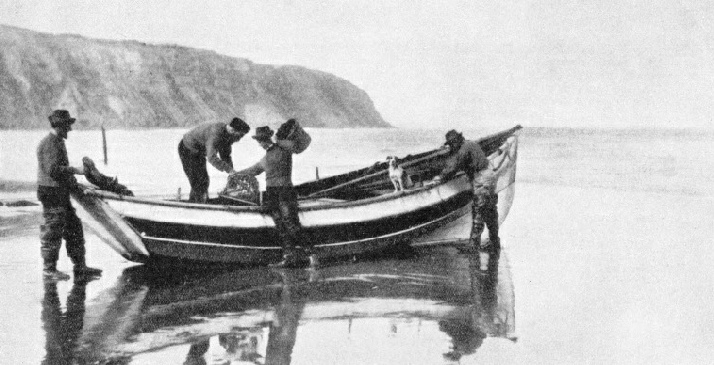 YORKSHIRE COBLE on the beach at Whitby