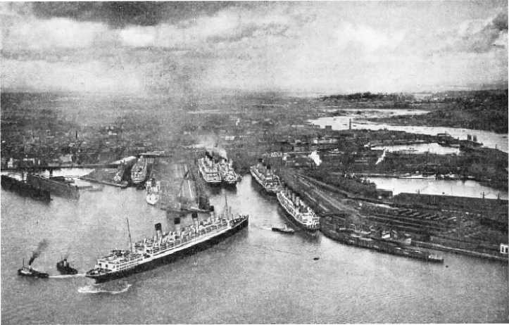 THE PREMIER PORT in the British Empire for the large liners is Southampton