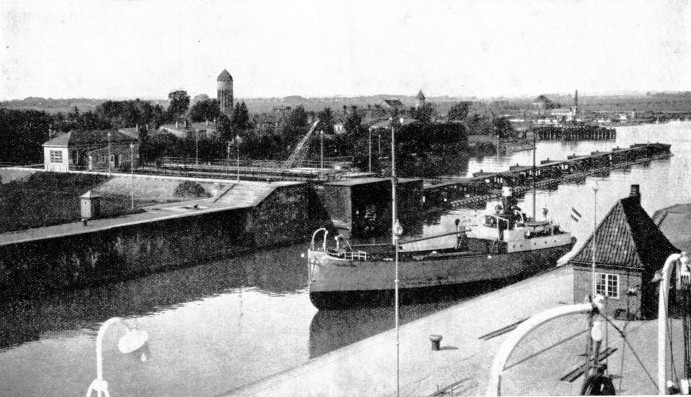 THE ENTRANCE LOCKS of the Kiel Canal from the River Elbe at Brunsbuttelkoog