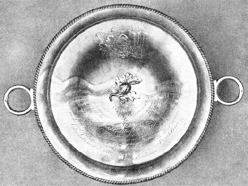 A SILVER DISH GIVEN TO NELSON after the battle of the Nile