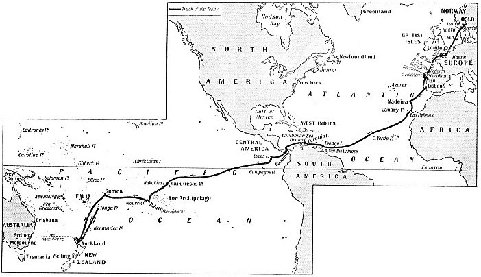 FROM NORWAY TO NEW ZEALAND. Tambs left Norway in August 1928 and arrived at Auckland on January 6, 1931