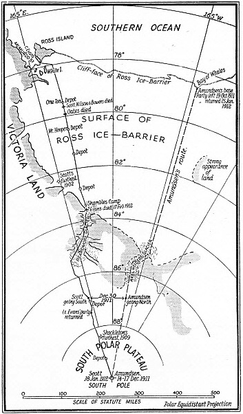 ROUTES OF THE TWO POLAR EXPEDITIONS