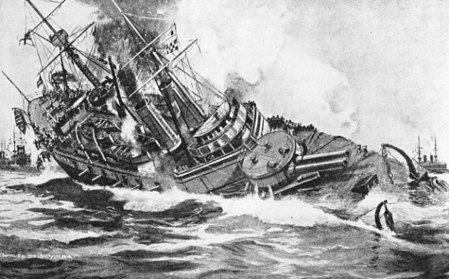 LAST MOMENTS OF THE SINKING BATTLESHIP HMS Victoria
