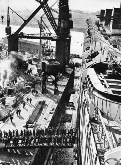 The "Queen Mary" during her fitting-out