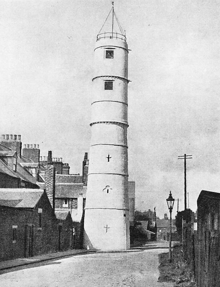 The unusual position of a lighthouse at Blyth, Northumberland