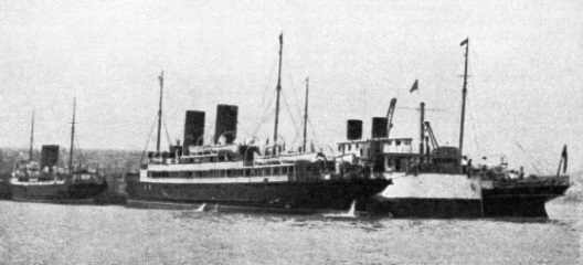 THREE TYPICAL STEAMERS at Douglas, Isle of Man