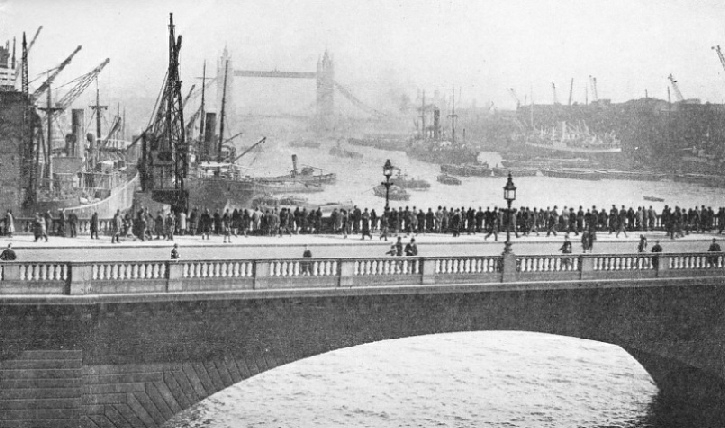 THE UPPER POOL from London Bridge, one of the busiest sections of the Port of London