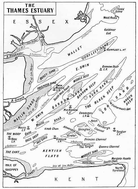 A SIMPLIFIED CHART of the Thames Estuary