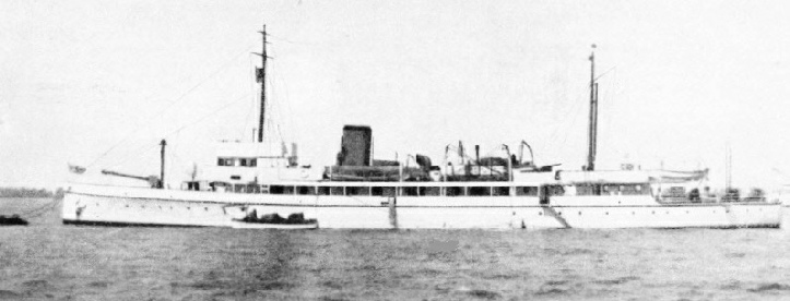 The surveying vessel H.M.S. Kellett was built in 1919 at Renfrew, Scotland