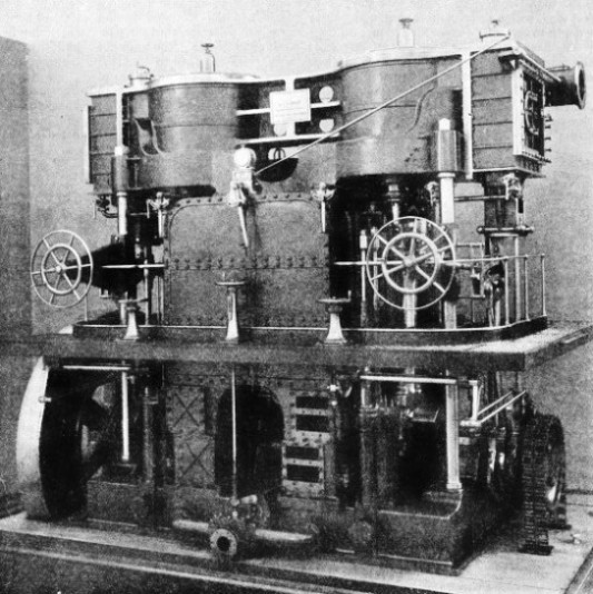INVERTED SINGLE-STAGE EXPANSION engines were installed in the steamer A. Lopez