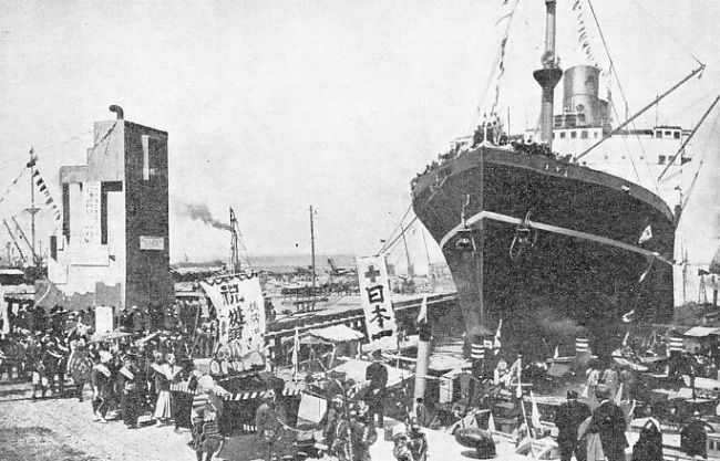 THERE ARE BERTHS FOR SEVENTEEN SHIPS at the quays in the port of Yokohama