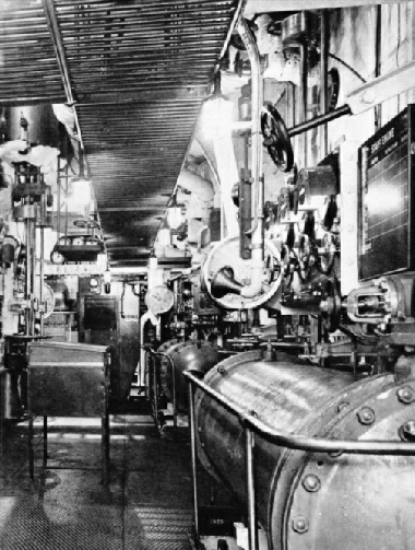 In the Engine-Room of the Empress of Britain