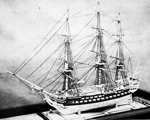 Model of the Temeraire, built at Toulon in 1749