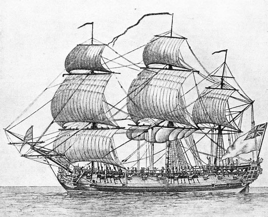 AN EAST INDIAMAN of the type described in this chapter was the Falmouth