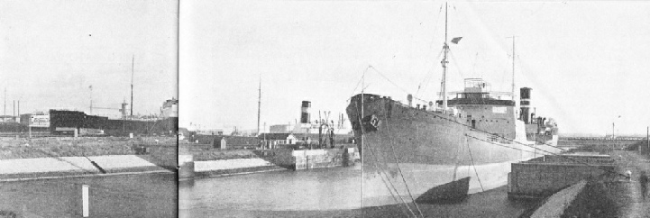 OIL TANKERS AT STANLOW, near the entrance to the Manchester Ship Canal