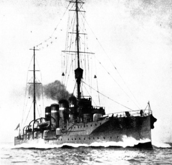 H.M.S. Glasgow, a cruiser of 4,800 tons displacement built in 1910
