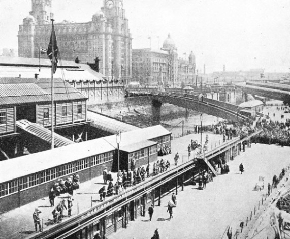 LIVERPOOL LANDING STAGE is one of the most interesting river fronts in Great Britain