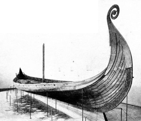 CLINKER-BUILT HULL of the Oseberg ship