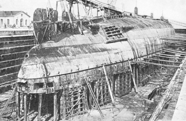 The Leonardo da Vinci resting in dry dock