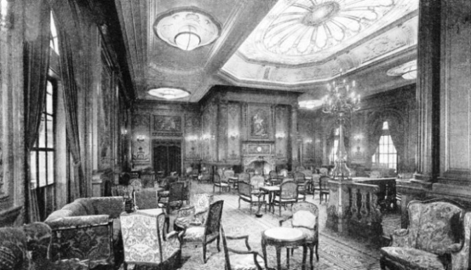 THE LOUNGE ON THE PROMENADE DECK of the Statendam