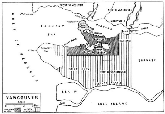 THE PORT OF VANCOUVER extends from Point Atkinson to the inland shores of Burrard Inlet