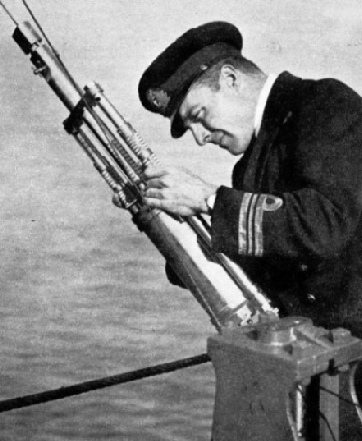 AN INSULATED WATER BOTTLE being adjusted in H.M. surveying ship Challenger