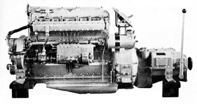 A MARINE OIL ENGINE of the type often fitted as auxiliary to sailing vessels
