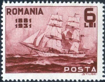 A BEAUTIFUL BRIG is shown in this Romanian stamp