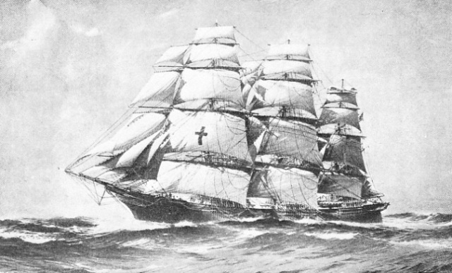 A fine study of the Dreadnought, one of the fastest of all sailing ships
