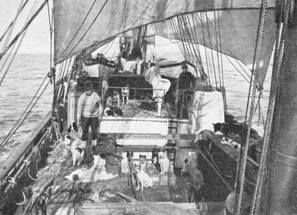 A view from the engine-room hatch of the deck of the whaling vessel Terra Nova