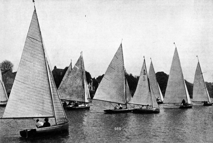 Yachts of the Thames Sailing Club at Kingston-on-Thames