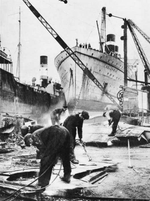 Shipbreaking at Bo'ness, West Lothain