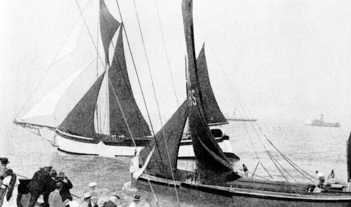 The thames sailing barges Alf Everard and the Westmoreland