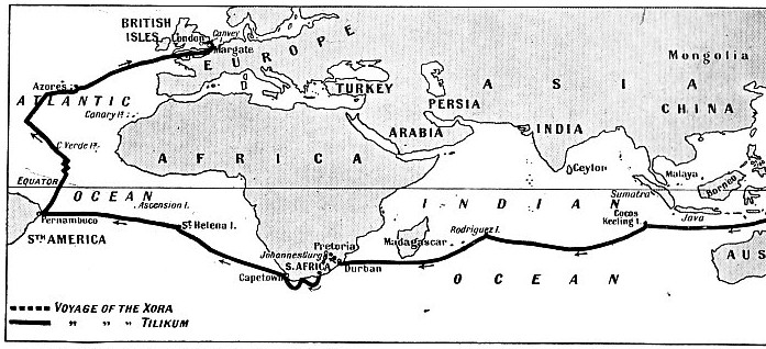 THE VOYAGES OF CAPTAIN VOSS in the Xora and the Tilikum