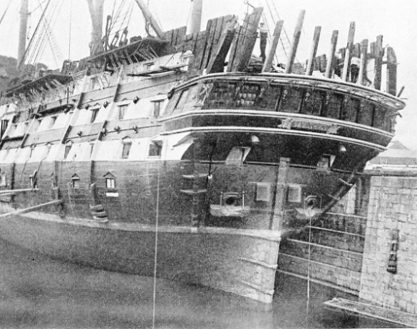 H.M.S. St Vincent was built at Devonport in 1815 and was broken up on the Thames in 1906