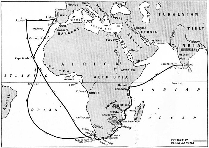 Второй путь в индию. Плавание ВАСКО да Гама в Индию. ВАСКО да Гама маршрут путешествия на карте. Путешествие ВАСКО да Гама. Путь экспедиции ВАСКО да Гама на карте.