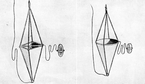 TWO TYPES OF SEA ANCHOR were used by Captain Voss