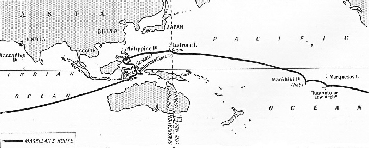 THE COURSE OF MAGELLAN’S EXPEDITION