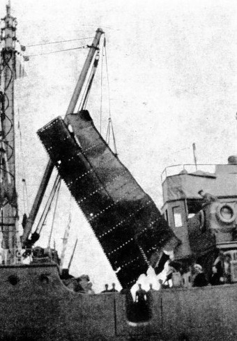 A massive piece of wreckage torn away from the Laurentic by explosives during the hunt for the lost gold bars