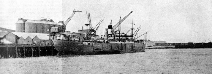 LOADING PORTLAND CEMENT from Thameside works at Northfleet