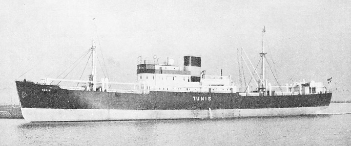 The fruit ship Tunis, 1,450 tons gross